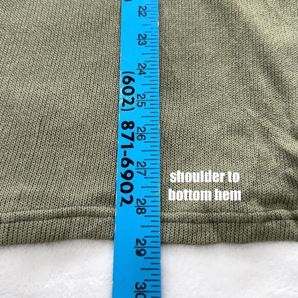 POL Top Women's L Sage Green Lightweight Sweater Cottagecore Prairie Minimalist - Picture 6 of 6